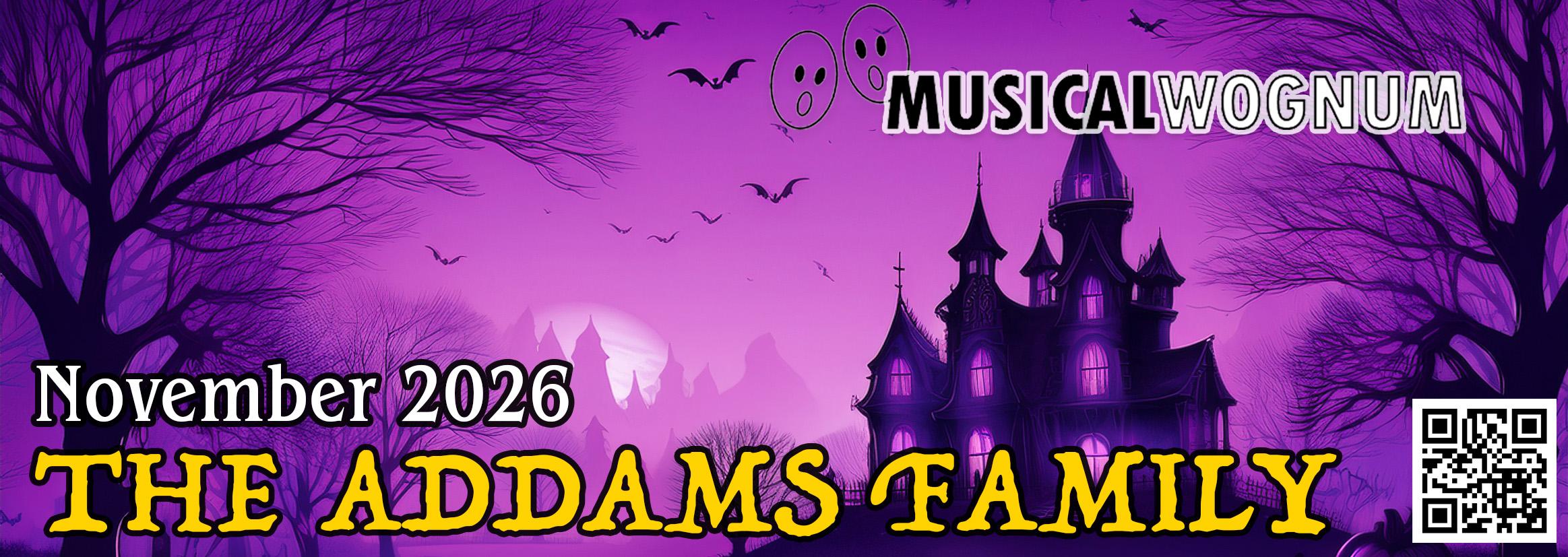 Banner The Addams Family – Musical Wognum, november 2026